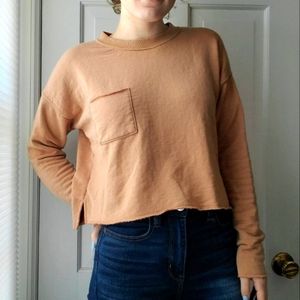 Aerie blush cropped sweatshirt